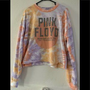 Pink Floyd Pompeii Italy 1971 Tie Dye Cropped Sweatshirt